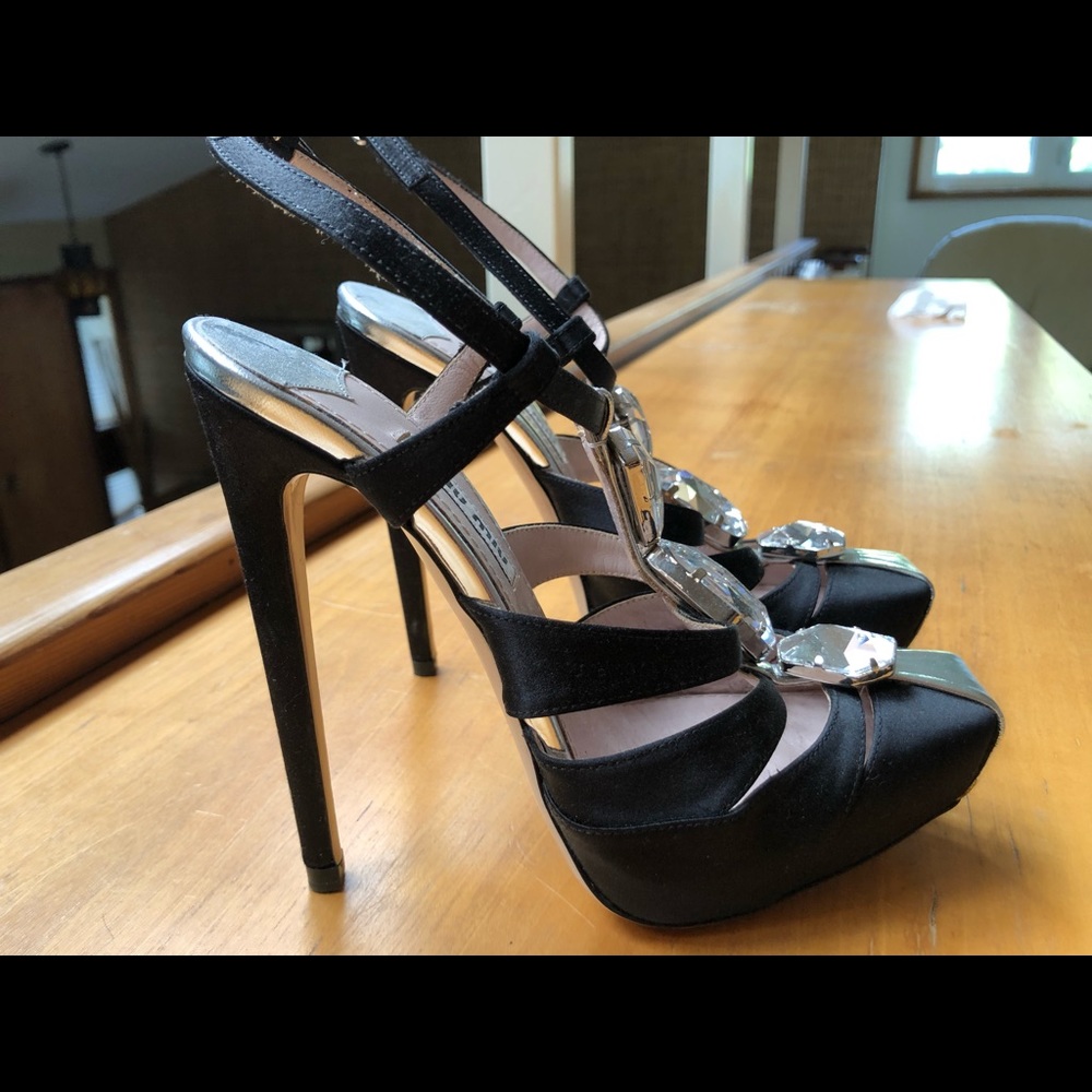 MiuMiu Swarovski crystal heels